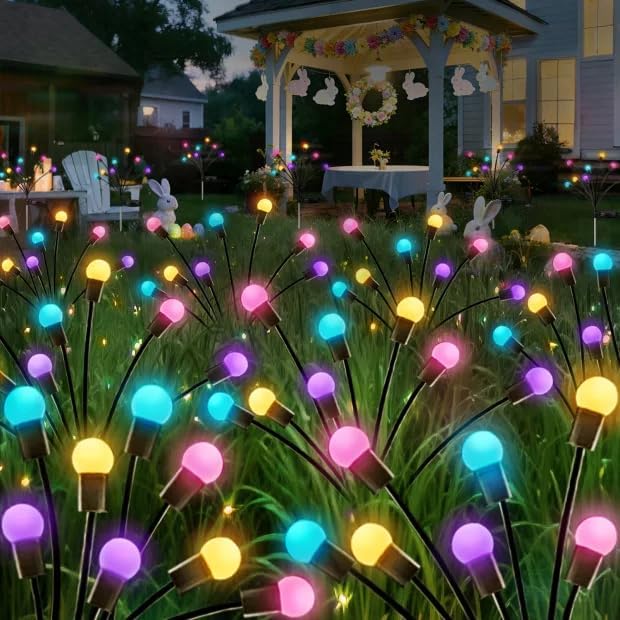 Albelt Easter Day Decorations Outdoor, 6 Pack Solar Firefly Lights Outdoor by Albelt