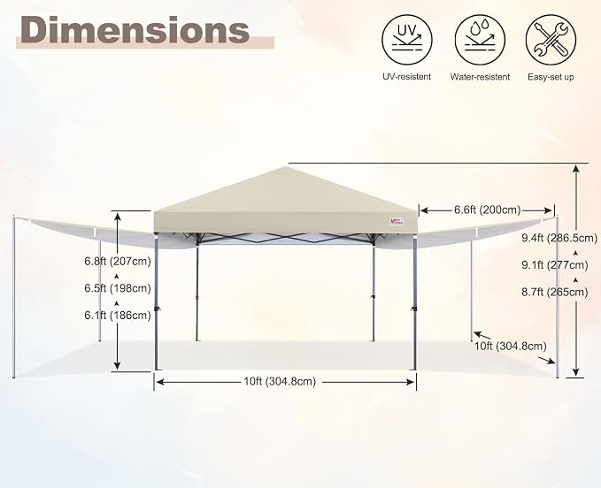 MASTERCANOPY Pop Up 10x10 Canopy Tent - Image 4