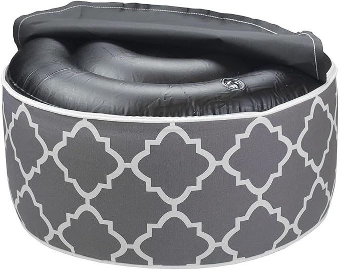 Outdoor/Indoor Inflatable Ottoman Pouf D20 xH9, All Weather Round Footstool - Image 6