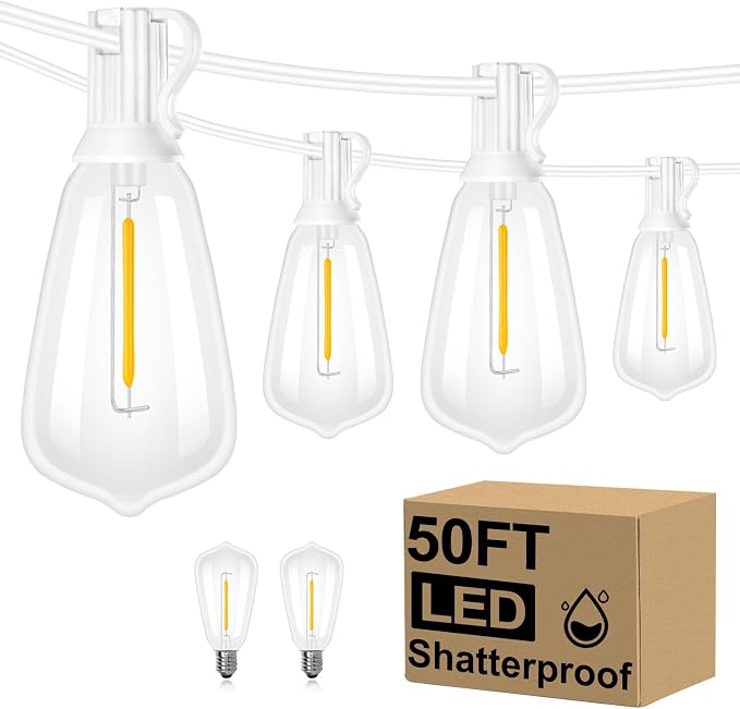 Brightever 50FT Outdoor String Lights Weatherproof, Patio Lights by Brightever
