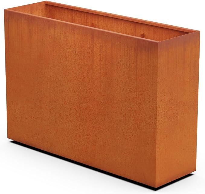 PLANTERCRAFT Extra Large Planters Outdoor Corten Steel Planter – 60x18x42 Inch by Plantercraft
