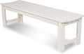 Shine Company Outdoor Wooden Backless Patio Garden Bench, 5 Ft, Eggshell White by ShineCompany