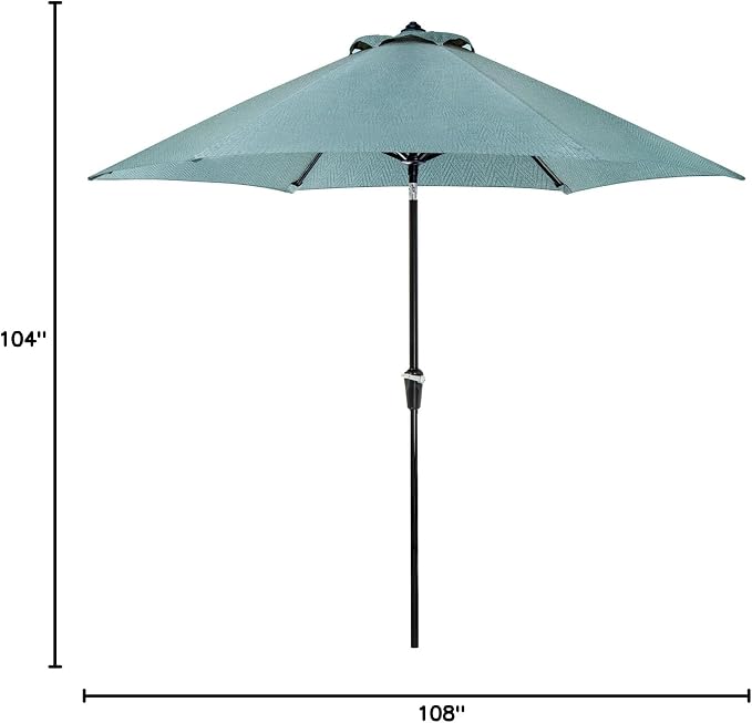 Hanover Lavallette 9 ft. Outdoor Umbrella, UV and Weather Resistant PVC Canopy - Image 5
