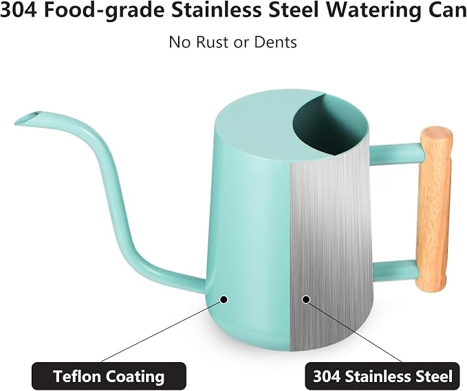 Watering Can Indoor Plants, 35oz Small Indoor Stainless Steel Metal Watering - Image 5