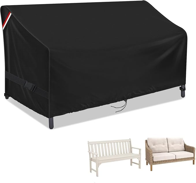 Outdoor Loveseat Cover, Waterproof 2-Seater Outdoor Bench Cover by Yourpatiocoverexpert