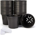 JERIA 100-Pack 0.5 Gallon Plant Nursery Pots, Plastic Pots by JERIA