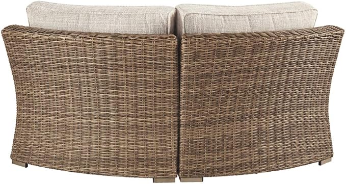 Signature Design by Ashley Beachcroft Outdoor Curved Corner Chair - Image 5