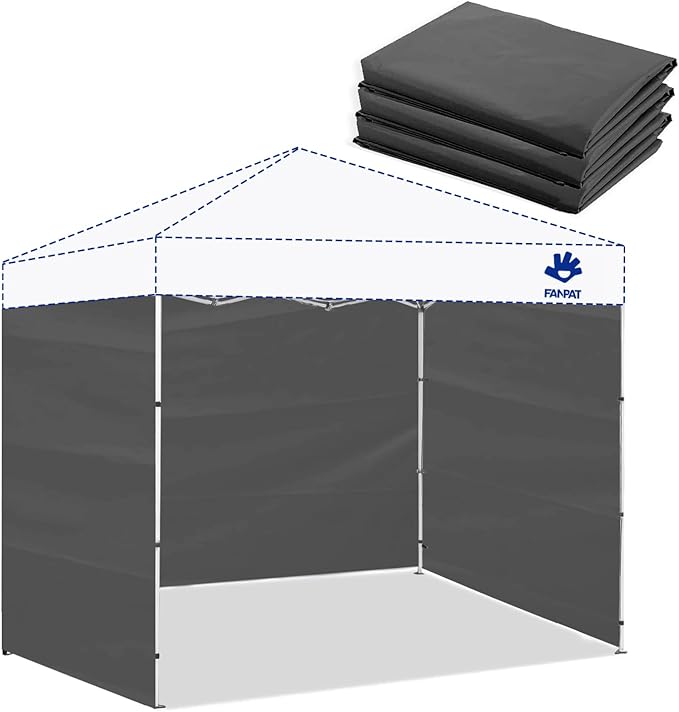 Instant Canopy Tent Sidewalls for 10x10 Pop Up Canopy Waterproof, 99% UV by FANPATUS