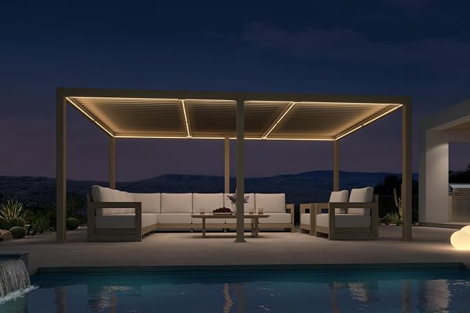 PURPLE LEAF 11x18 ft Louvered Pergola by PURPLELEAF