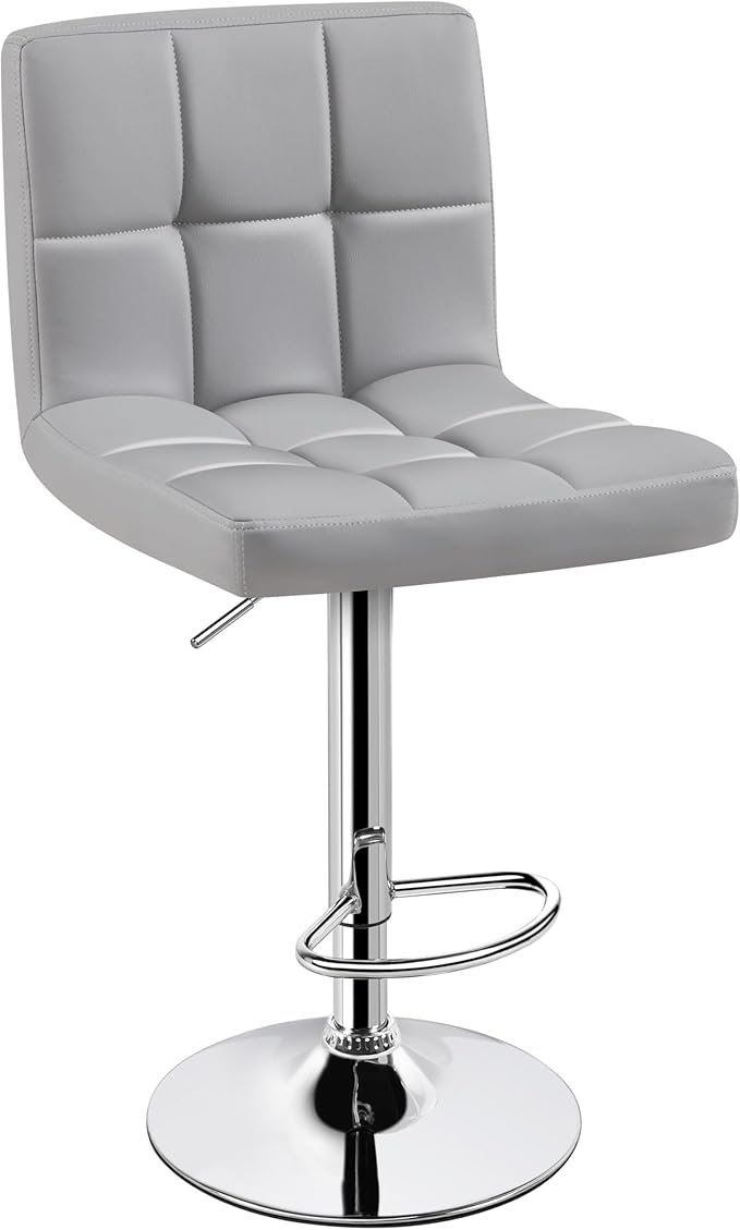Yaheetech Single Bar Stool, PU Leather Adjustable Barstools, Modern Counter by Yaheetech