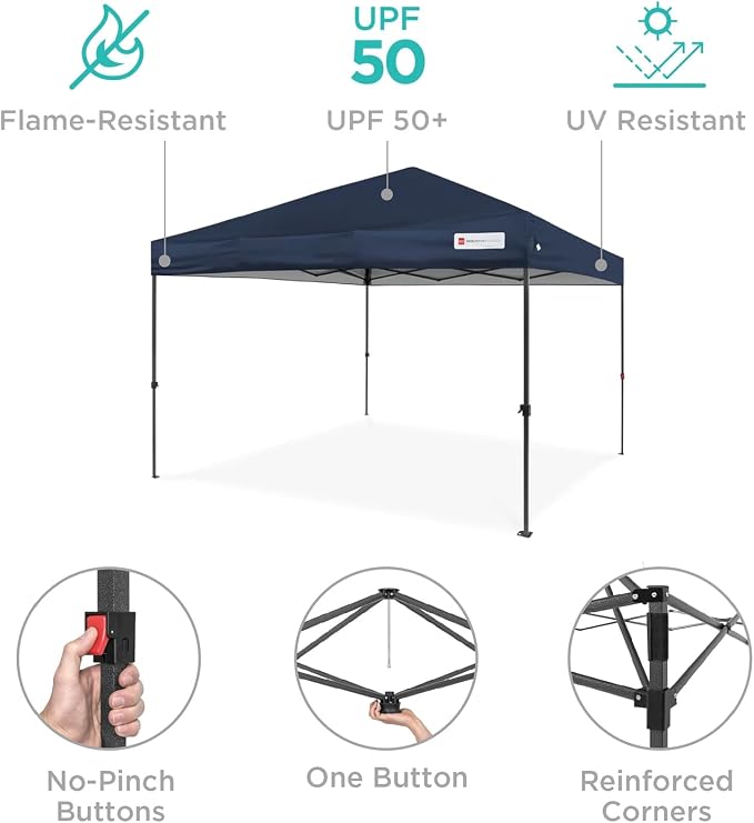 Best Choice Products 8x8ft Pop Up Canopy Tent, Outdoor Shade, 1 Person 1 Minute - Image 4
