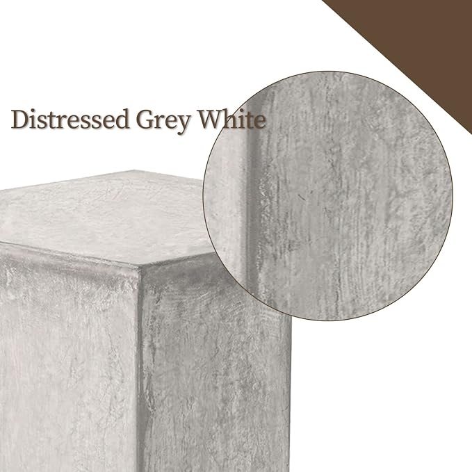 COSIEST Concrete Accent Table, Hexagon Patio Side Table 14.5''Wx16''H, Modular - Image 7
