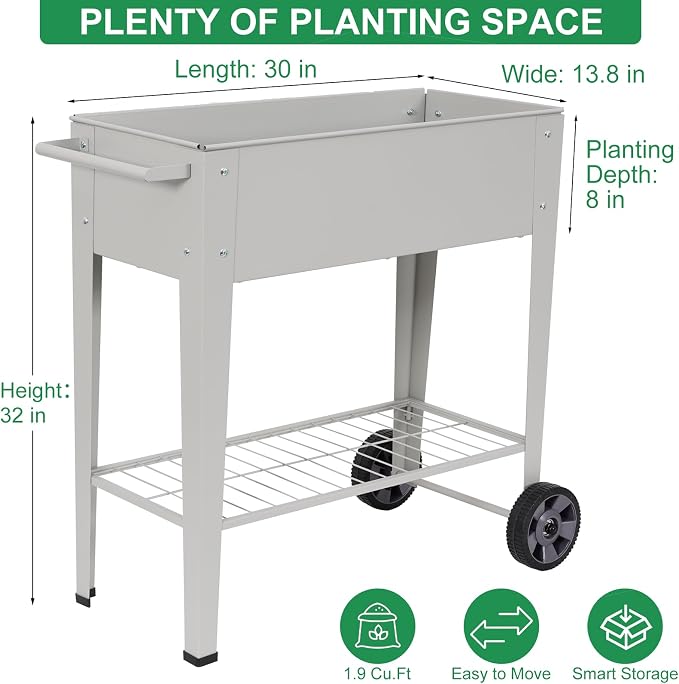 Elevated 32" Tall Raised Garden Bed - Image 2