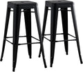 AC Pacific 30” Metal Backless Barstool Set of 2 – Country Rustic Style by ACPacific