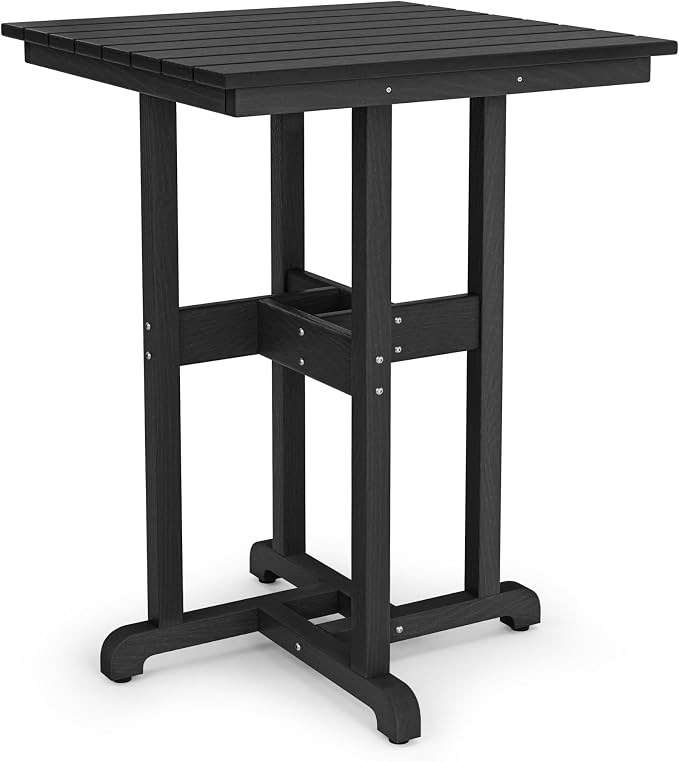 37.5" H Outdoor Bar Table，HDPE Bar Height Table by HOMENJOY