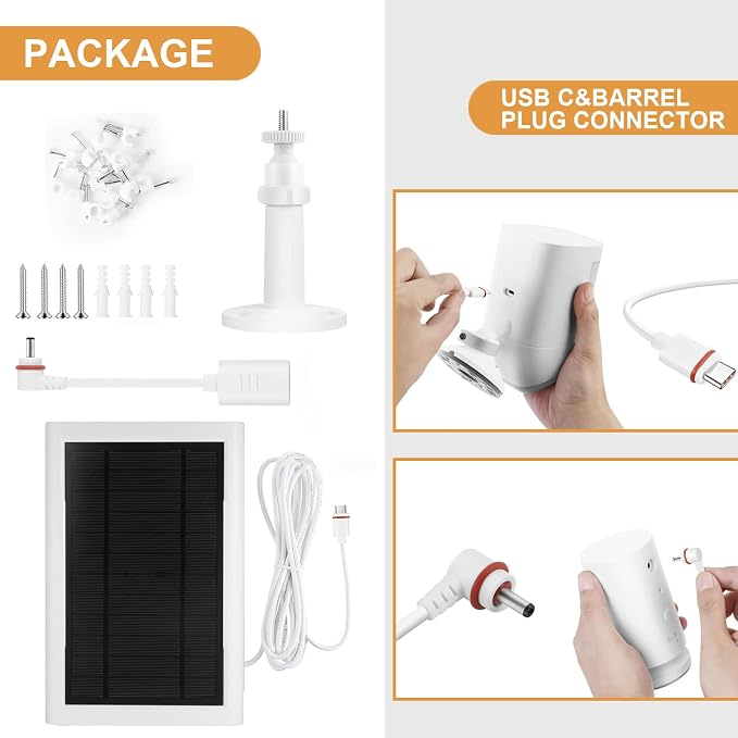 5W Solar Panel Compatible for Ring Camera Spotlight Cam Plus/Pro Stick Up - Image 3