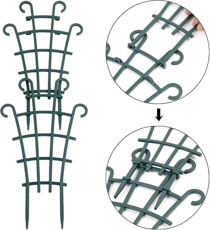 6PCS Trellis for Potted Plants, Stackable Indoor Plant Trellis for Climbing - Image 5
