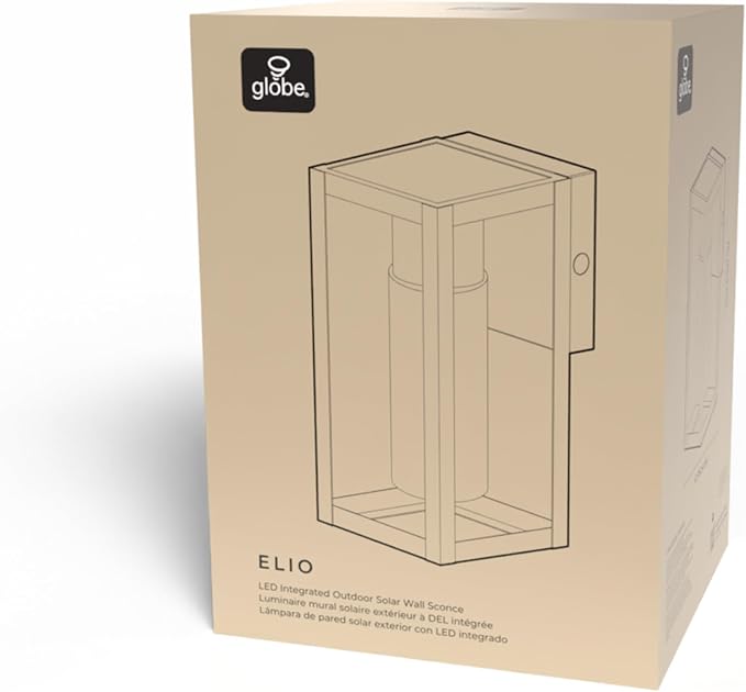 GLOBE Electric 60000167 1W LED Integrated Solar Powered Outdoor Wall Sconce - Image 10