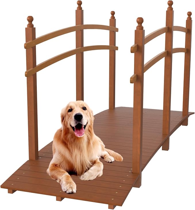 VINGLI Garden Bridge, Classic Wooden Bridge by VINGLI