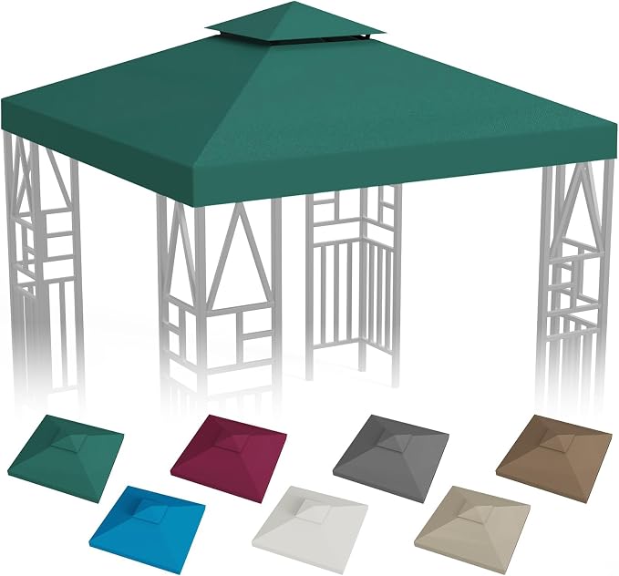Gazebo Canopy Replacement 10x10ft Outdoor Shelter by ERFEI