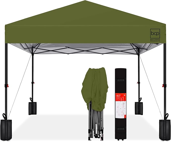 Best Choice Products 12x12ft Pop Up Canopy Tent, Outdoor Shade, 1 Person 1 by BestChoiceProducts