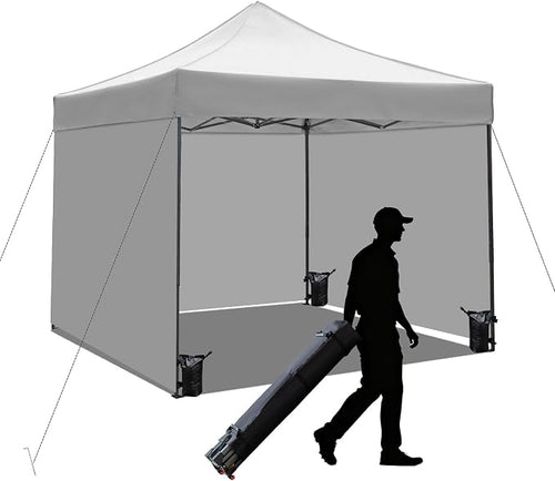 10x10 Pop up Canopy Tent with Sidewalls, Heavy Duty Waterproof Sun Shade Canopy by AERGERGER