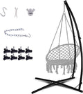 LAZZO C-Type Hammock Chair Stand, Heavy Duty Steel Solid Hammock Rack Stand by LAZZO
