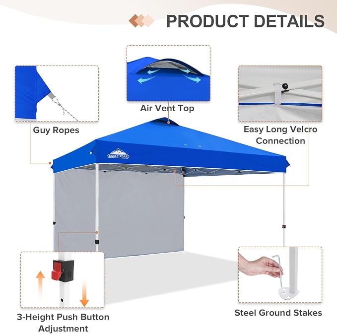 EAGLE PEAK Commercial Canopy 12x12 Pop Up Canopy Tent - Image 2