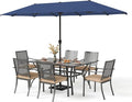 PHI VILLA 7 Pieces Outdoor Dining Set by PHIVILLAThepioneerofcomfortablehouseholdsupplies