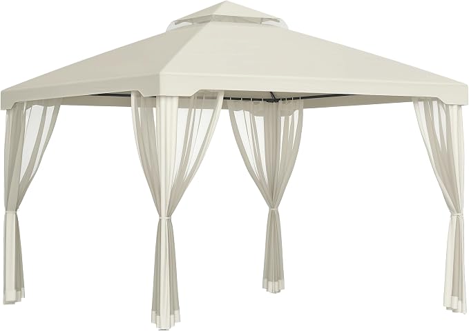 Outsunny 9.6' x 9.6' Patio Gazebo, Outdoor Canopy Shelter by Outsunny