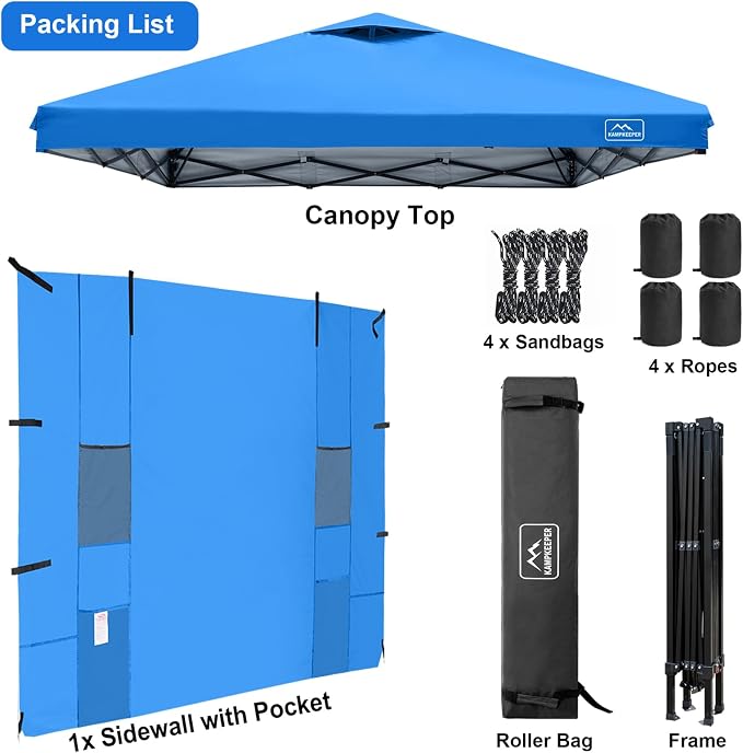 KAMPKEEPER 10x10 Easy Pop Up Canopy Tent - Image 7