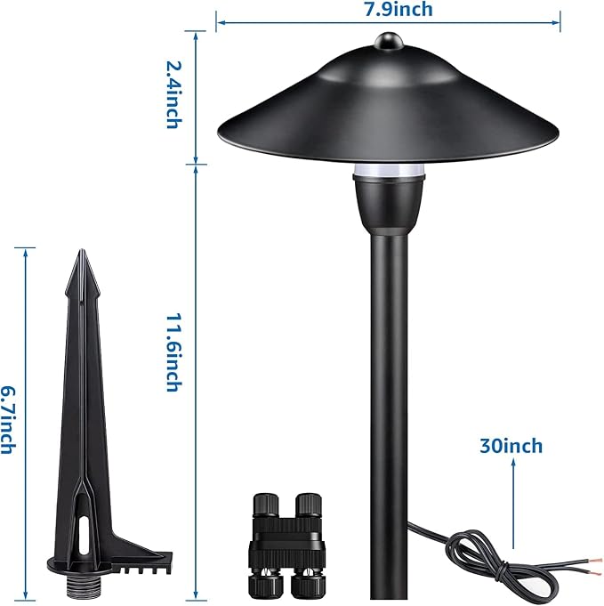 SUNVIE Low Voltage Pathway Lights Wired Path Light Outdoor 3W 12-24V 3000K - Image 6