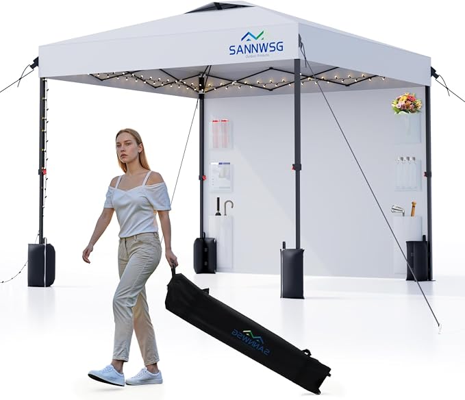 10X10 Pop Up Canopy Tent, Removable Pockets Sidewall by Sannwsg