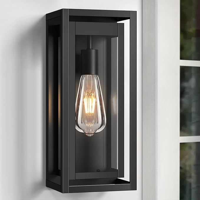 15" Large Outdoor Wall Lights, 2 Pack Matte Black Outdoor Sconces, Modern - Image 6