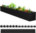 32 x 3.5 x 3.5 Inch Long Rectangular Planter Box Window Sill Plant Box Metal by FillTouch