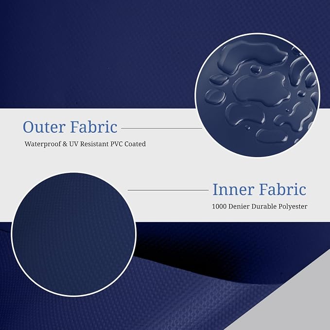Covers & All Round Table Top Cover, 12 Oz Waterproof UV & Weather Resistant - Image 3