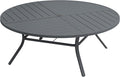 Patio Dining Table for 8-10, Round Metal Outdoor Table by VOXBIN