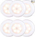 STAR-SPANGLED 6 Pack 2.8” Motion Sensor Lights Indoor AAA Battery Operated by STAR-SPANGLED