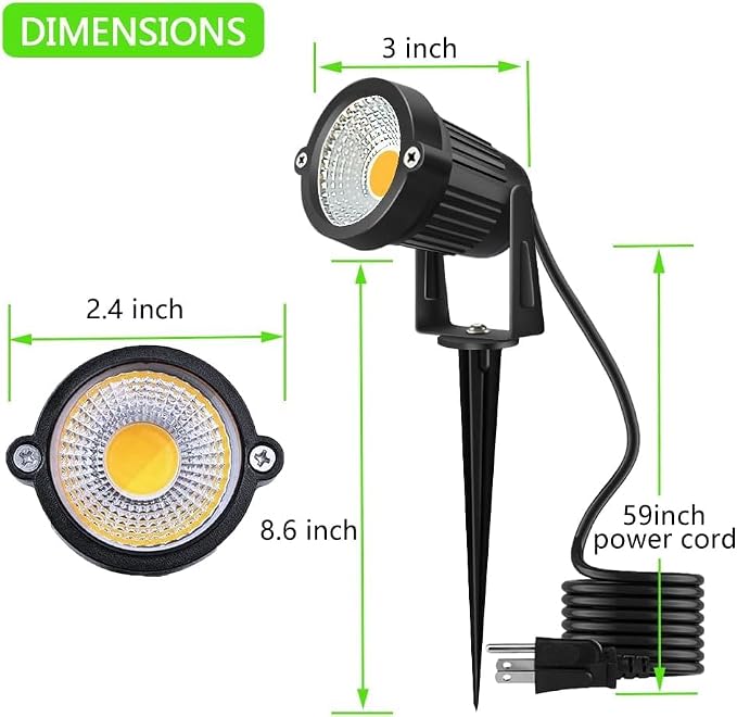 Romwish LED Landscape Spotlights, 10W Outdoor Spotlights - Image 3