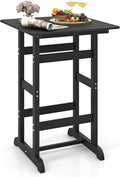 Giantex 42" Height Outdoor Tall Bar Table, HDPE Square Pub Table by Giantex
