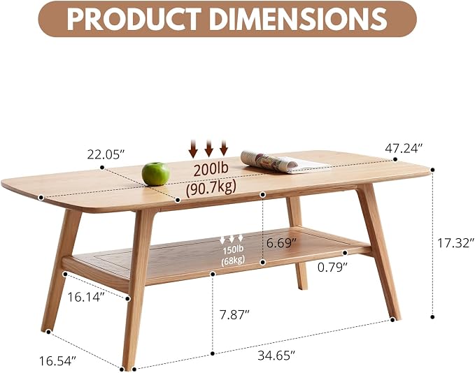 Wood Coffee Table - Image 3