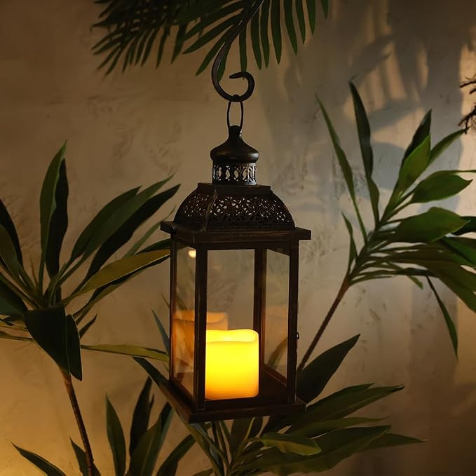 NEEDOMO Large Candle Lanterns Decorative Indoor, 14.4" Outdoor Lantern - Image 6