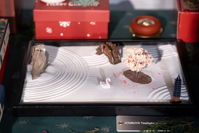 Zen Garden Sakura Pagoda Bridge Landscape Stone Set - Image 3