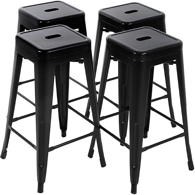 FDW Bar Stools Set of 4 Counter Stool Metal Bar Stools 30 Inches Height by FDW