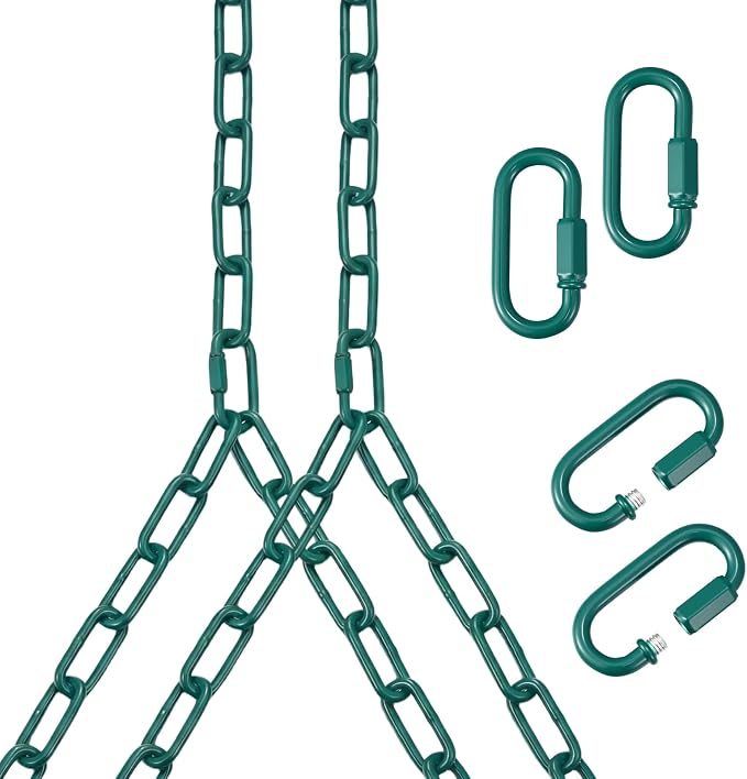Heavy Duty Porch Swing Hanging Chain Kit 1500 Lbs Capacity, 4 Quick Links & 2 by Unknown