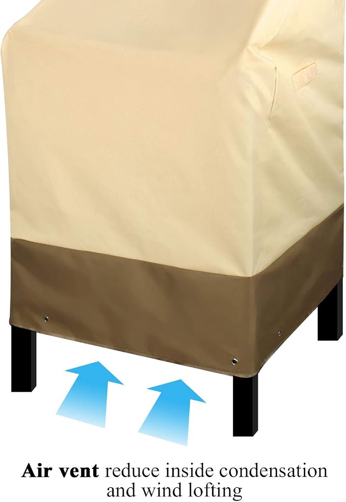 RosieLily High Back Patio Chair Covers Waterproof Heavy Duty Stackable Outdoor - Image 7