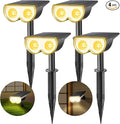 Consciot Solar Spot Lights Outdoor, 16 LEDs IP67 Waterproof, Auto On/Off by Consciot