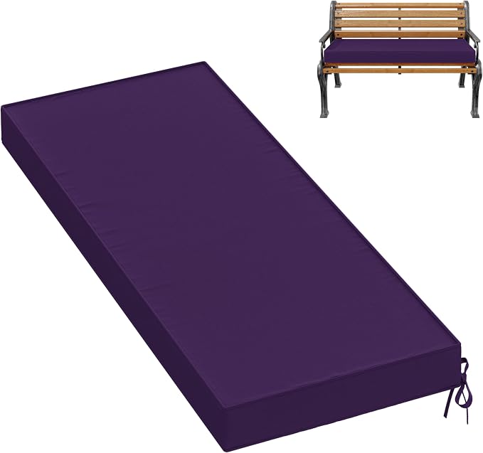 Premium Outdoor Bench Cushions for Patio Furniture 3.5inches Memory Foam Bench by Pakunoda