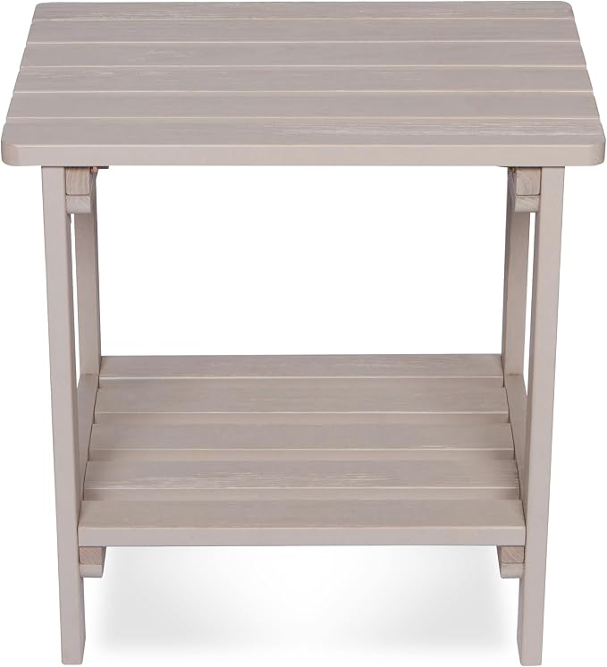 Shine Company Providence Rectangular Solid Wood Side Table, Outdoor Adirondack - Image 4