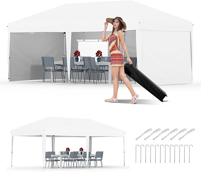 Garvee 10x10 Pop Up Canopy Tent, Heavy Duty Commercial Instant Shelter by Garvee